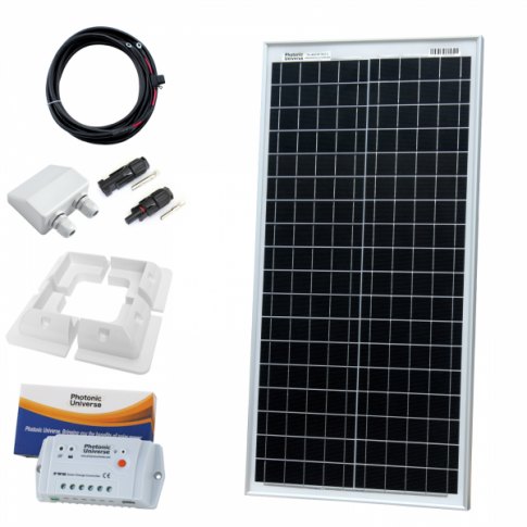 Photonic Universe Photonic Universe 40W 12V solar charging kit with 10A controller, mounting brackets and cables