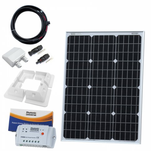 Photonic Universe Photonic Universe 60W 12V solar charging kit with 10A controller, mounting brackets and cables
