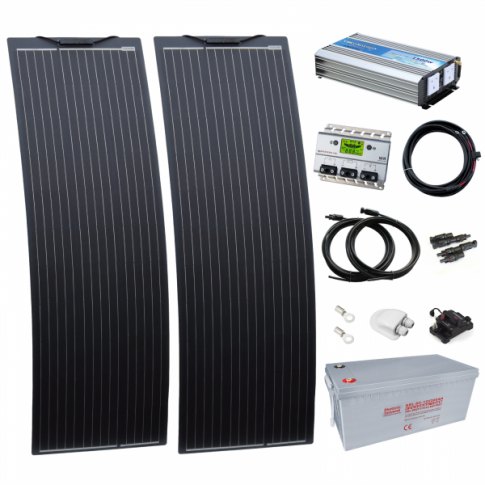 Photonic Universe Photonic Universe 1.5kW complete van conversion kit with 2 x 150W black narrow semi-flexible solar p