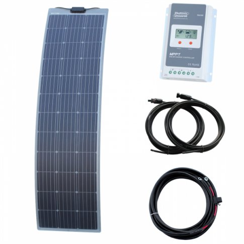 Photonic Universe Photonic Universe 170W narrow semi-flexible solar charging kit with Austrian textured fibreglass sol