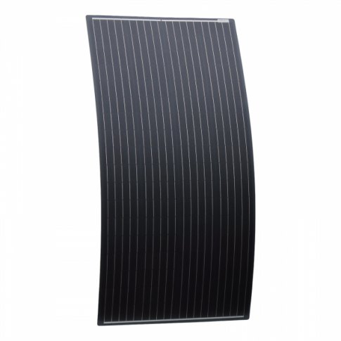 Photonic Universe Photonic Universe 160W black semi-flexible fibreglass solar panel with round rear junction box and 3