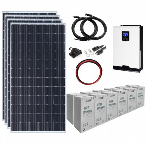 Photonic Universe Photonic Universe 1.4kW 24V Complete Off-grid solar power system with 4 x 360W solar panels, 3kW hyb