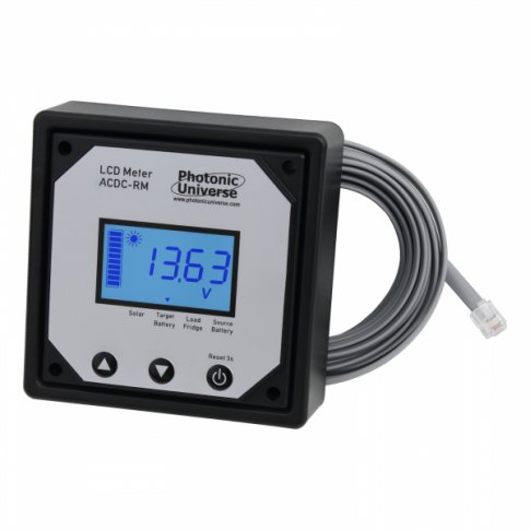 Photonic Universe Photonic Universe Remote LCD meter for mains chargers, DC-DC chargers, or solar charge controllers w