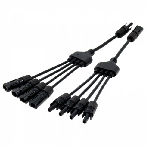 Photonic Universe Photonic Universe Pair of 4-to-1 MC4 cable assemblies for solar panels and photovoltaic systems