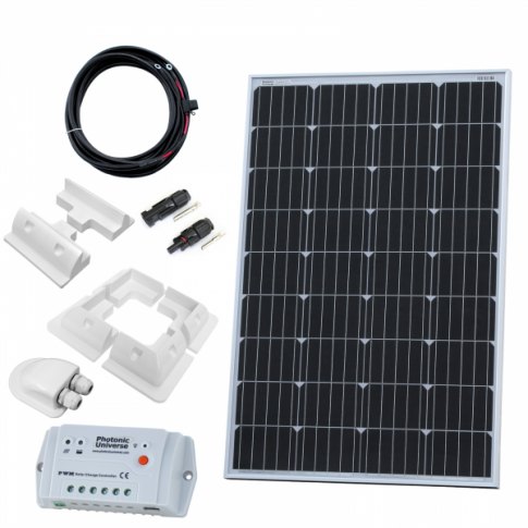 Photonic Universe Photonic Universe 120W 12V solar charging kit with 10A controller, mounting brackets and cables