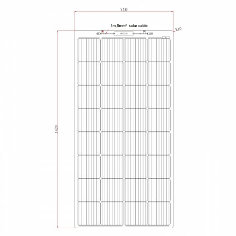 Photonic Universe Photonic Universe 200W black semi-flexible fibreglass solar panel with durable ETFE coating