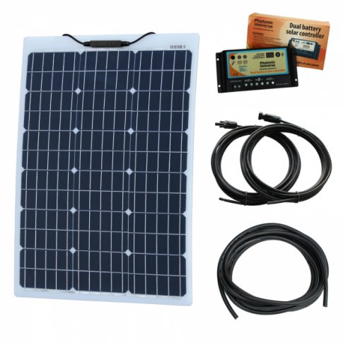 Photonic Universe Photonic Universe 60W 12V reinforced semi-flexible dual battery solar charging kit
