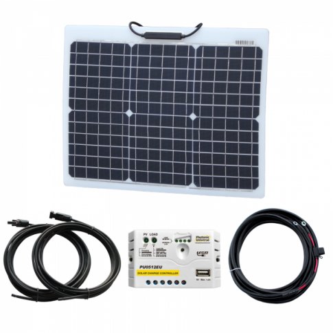 Photonic Universe Photonic Universe 30W 12V Reinforced Semi-flexible solar charging kit