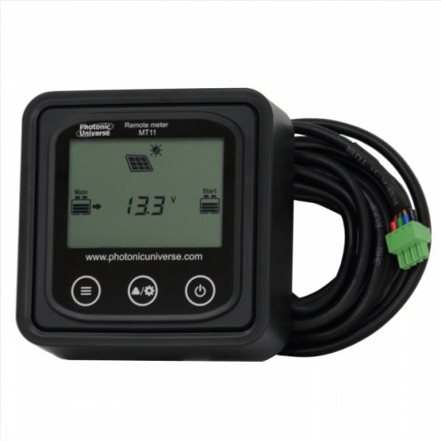 Photonic Universe Photonic Universe Remote meter/display MT11 with 5m cable for 10A-30A DM series dual battery MPPT so