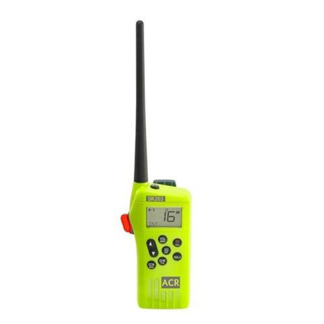 ACR ACR VHF SR203 Radio C/W Primary Battery & Rechargable Battery - 2828