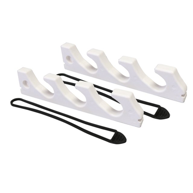 Storage Rack (Pair) for 3 Fishing Rods, White
