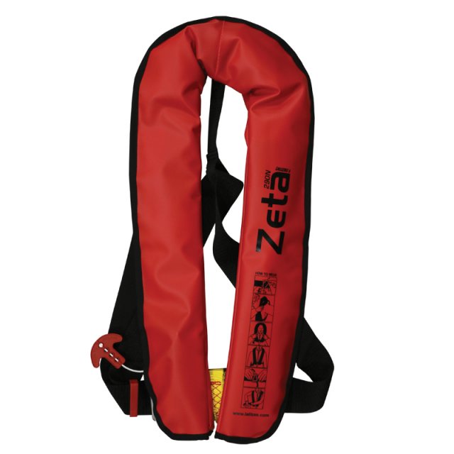 Lalizas Zeta Work Vest, Auto, 290N, ISO, Adult, Red Durable PVC Fabric Cover