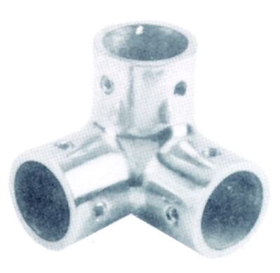 Lalizas 3-way corner fitting, AISI 316, tube 22mm