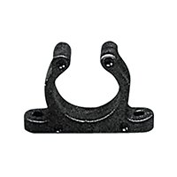 Plastic Support Clip, Screwed, Ø40mm, Black