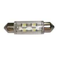 Lalizas Bulb 12V, LED, T11, SV8.5-8, cool white - 2x4 LEDs 360°,11x39mm