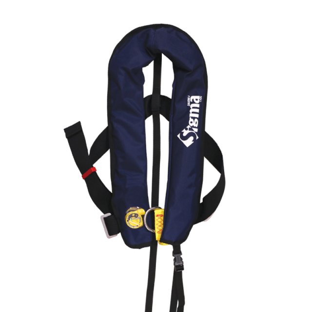 Lalizas Lalizas Sigma Lifejacket, Auto, 170N, HammarMA1, w/D-ring & Crotch Strap, ISO, Adult, Blue