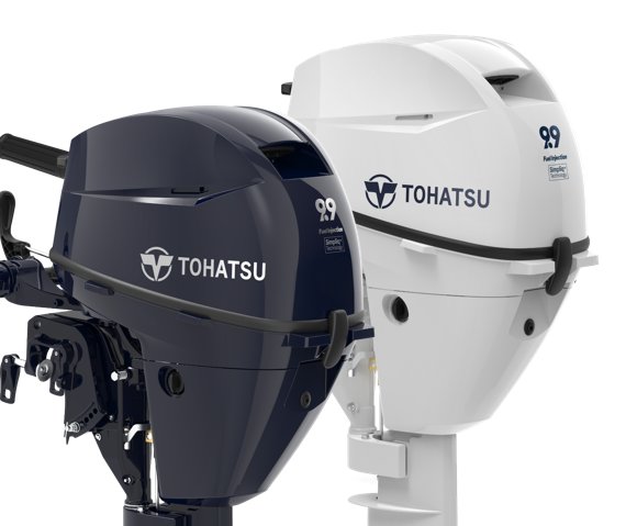 Tohatsu Tohatsu 9.9HP Short Shaft EFI Manual Start Tiller Control Outboard Engine With Fuel Tank & Line