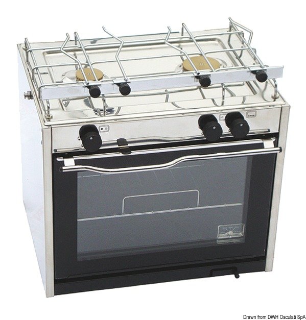 Techimpex Techimpex CLASSIC COOKER, 2 BURNERS + OVEN