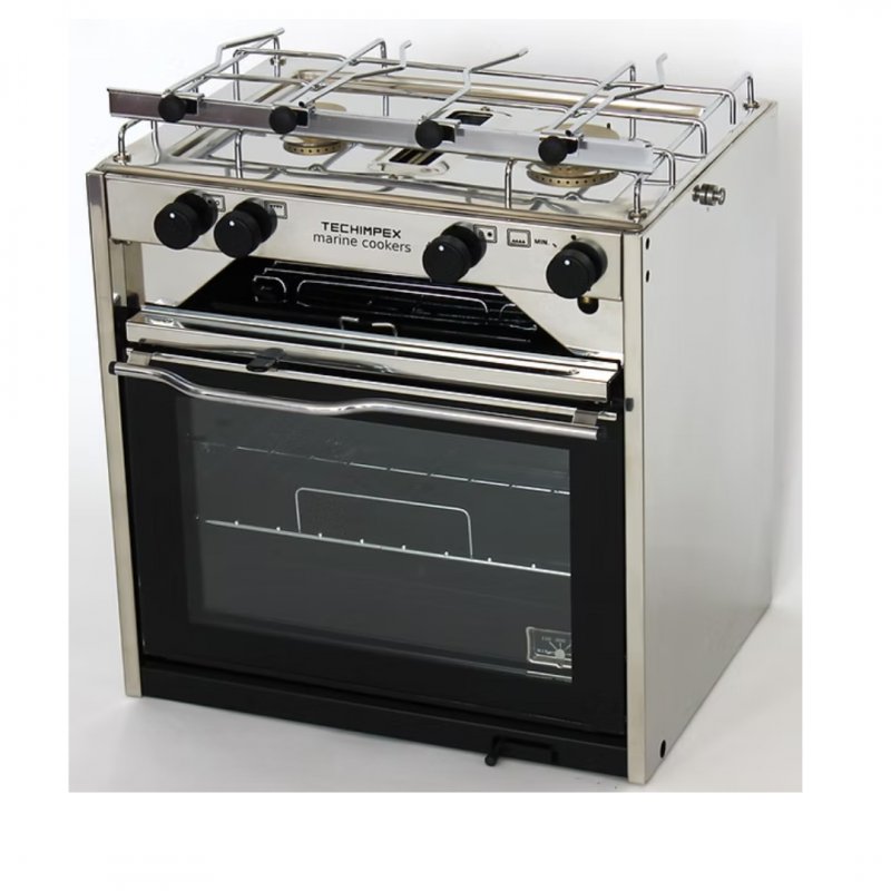 Techimpex Techimpex MASTERGRILL Double burner gas cooker with oven and separate grill compartament