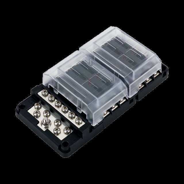 EGIS Mobile Electric RT Fuse Block 12 Pos w/Ground & LED Indication