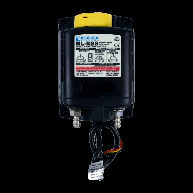 Blue Sea Systems Solenoid ML 500A 24V RBS w/ Man Ctrl Auto-Release