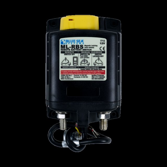 Blue Sea Systems Solenoid ML 500A 12V RBS w/ Man Ctrl 2 (inc 10-2145 Switch)