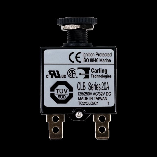 Blue Sea Systems Circuit Breaker Push Button QC 20A