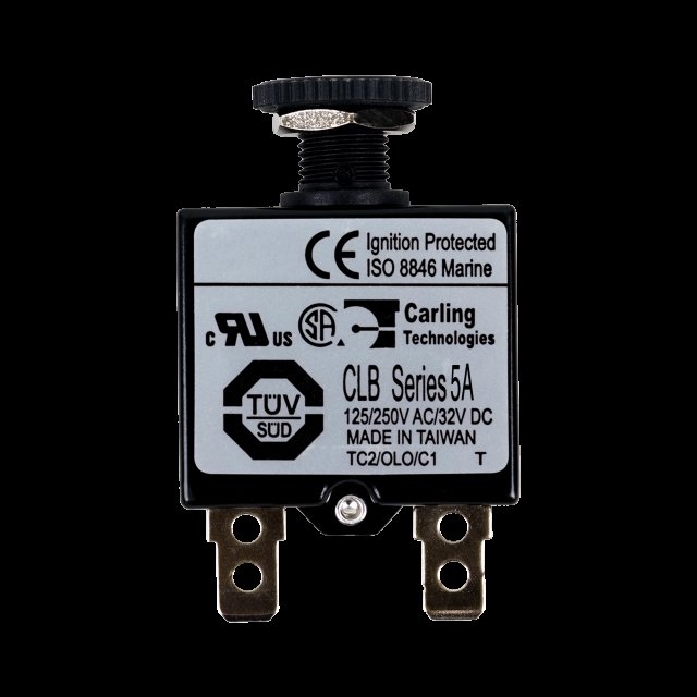 Blue Sea Systems Circuit Breaker Push Button QC 5A