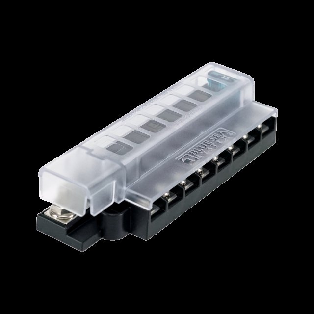 Blue Sea Systems Fuse Block STBlade Compact 8circ w/Cvr