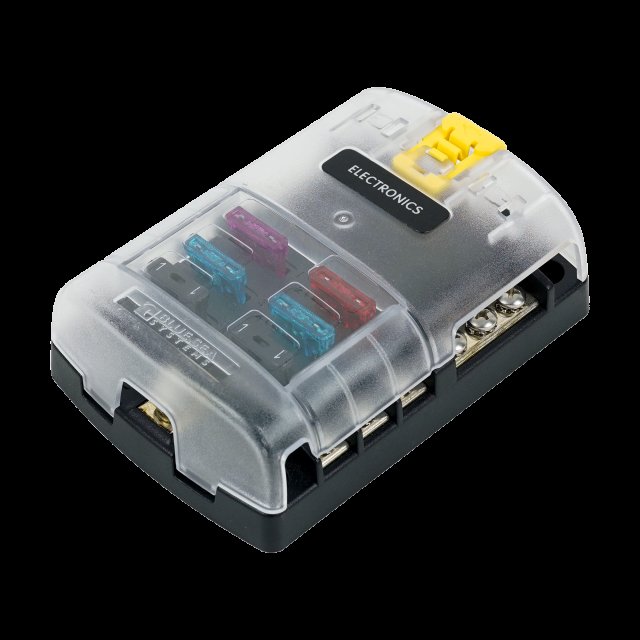 Blue Sea Systems Fuse Block STBlade 6circ w/gnd