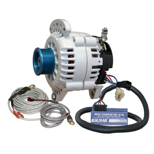 Balmar KIT, 60 Series 120a SaddleMT Alternator, MC Regulator, J10