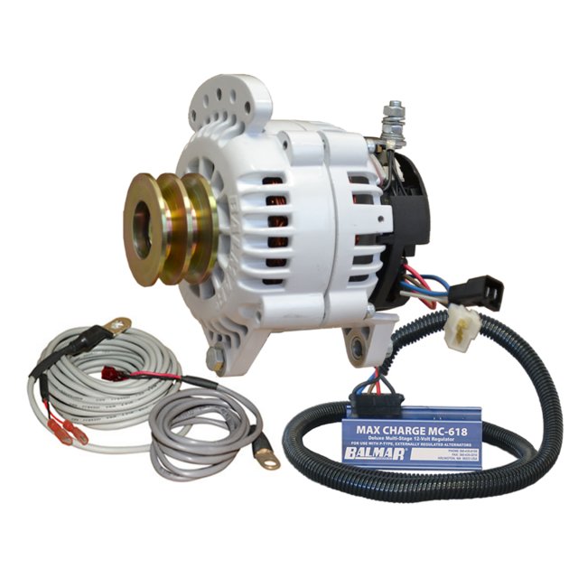 Balmar KIT, 60 Series 120a SaddleMT Alternator, MC Regulator, DV