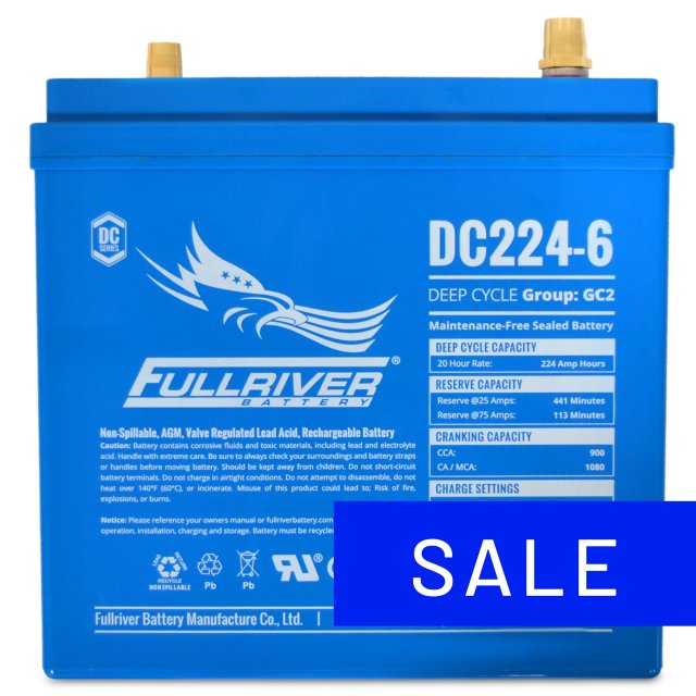 Fullriver Battery DC Series Battery 6V 224Ah  (DC224-6)
