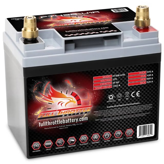 Fullriver Battery Full Throttle TPPL Battery FT438-U1R