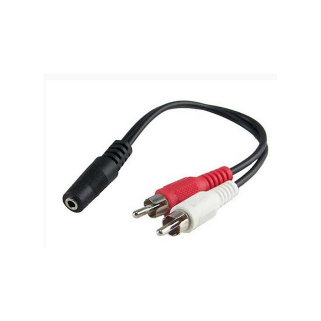Fusion Fusion MS-CBAUX 3.5mm Female Auxillary to 2 x RCA Male Cable