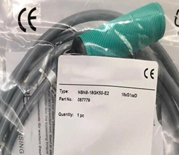 Pepperl Fuchs - NBN8-18GK50-E2-5M INDUCTIVE SENSOR, M18, 8MM RANGE, NON-FLUSH, PNP NO, 5M PVC CABL