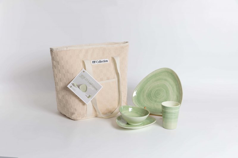 Flamefield  Flamefield 16Pcs Set Aegean Land Green With Cooler Bag