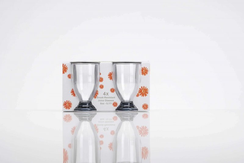 Flamefield  Flamefield 4Pk Juice Glass Smoke Grey