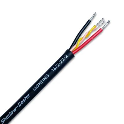 Shadow-Caster Marine LEDs LLC Shadow-Caster 4 Conductor - 20/2 Shadow-NET and 16/2 Power Wire ft with Black Jacket for