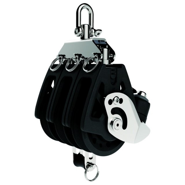 Lewmar Lewmar Synchro Block Triple Becket Cam Black - 50mm