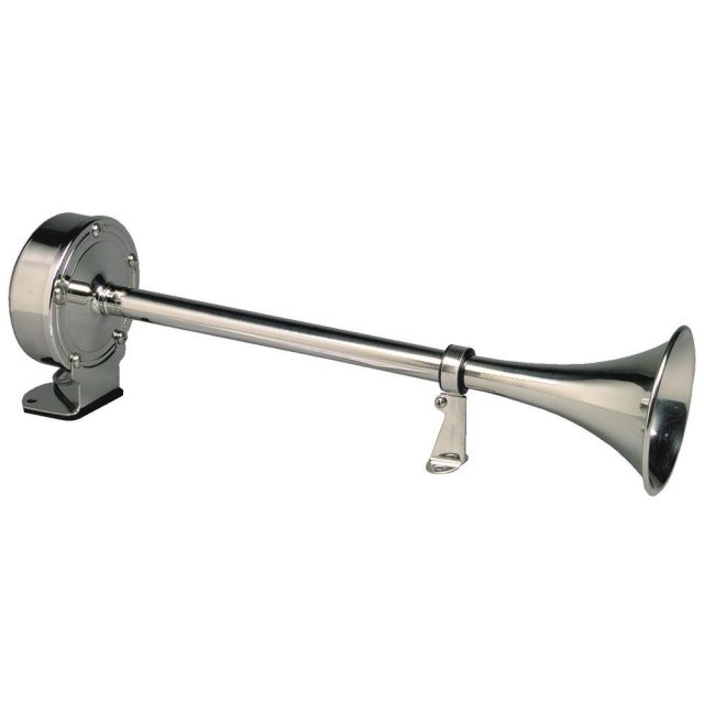 C.Quip 12v Stainless Steel Single Trumpet Horn