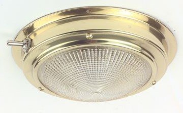 C.Quip 12v Brass Cabin Light 140mm