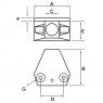 Allen Allen  AY Toe Rail Stanchion Base