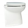 Jabsco Deluxe Flush 17' Straight Back Electric Toilet - Sea Water Flush with Pump - 12v