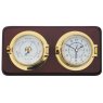 Meridian Zero Channel Brass Tide Clock and Barometer Set