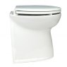 Jabsco Deluxe Flush 17' Straight Back Electric Toilet - Fresh Water Flush with Solenoid - 12v
