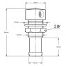 Guidi Guidi Chrome-Plated Brass Straight Gas Tank Vent - 20 mm