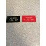 Heater Fuel  Tap Emergency Sign 50 x 25 mm Bakelite