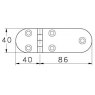 C.Quip Heavy Duty Cast Stainless Steel Hinges 40mm x 126mm