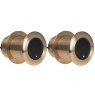 B175 Depth & Temperature Bronze Low Profile Through Hull Transducer pair 20 deg - Low & Medium